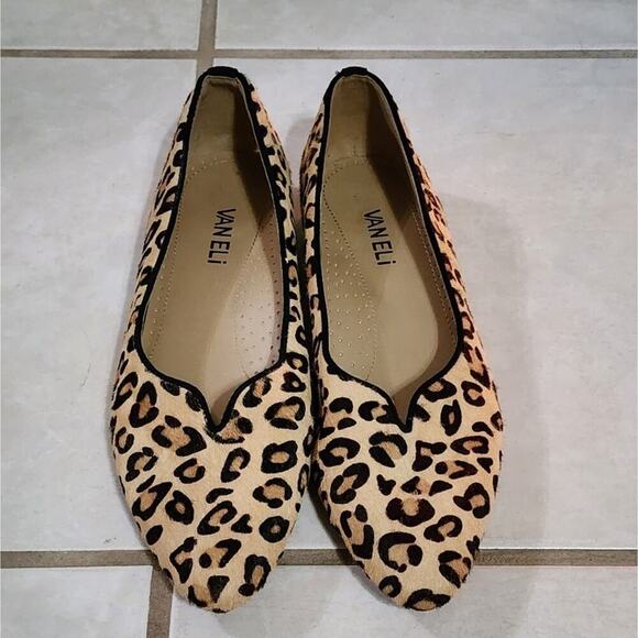 VanEli Ganet Calf Fur Flat Woman’s Shoe with Animal Print Size‎ 8.5S - Picture 1 of 8